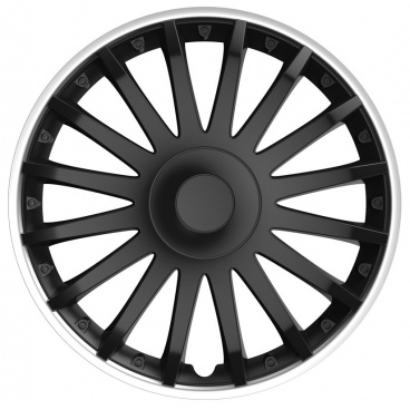 Radkappen KRYSTAL schwarz/silber 14-15" (4 Stück)