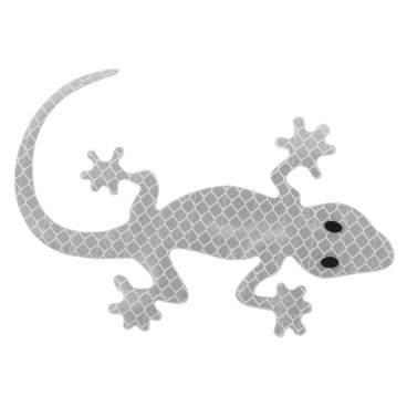 Selbstklebendes Dekor GECKO silber