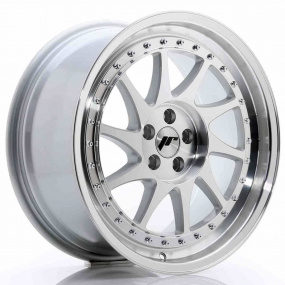 JR Wheels JR26 18x8,5 ET35 5x120 Silber Polierte Frontseite