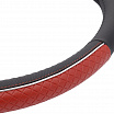 Lenkradbezug aus Leder, schwarz - rot 37-39 cm