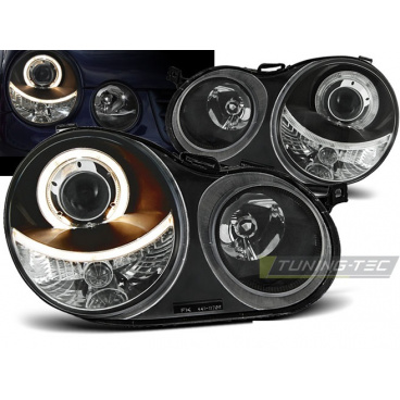 VW Polo 9N 11.01-04.05 Angel Eyes schwarze klare Vorderlichter VW Polo 9N 11.01-04.05 Angel Eyes schwarze klare Vorderlichter