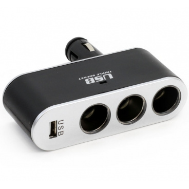 Dreifach-Zigarettenanzünder mit USB DC 12–24 V
