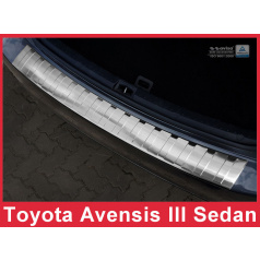 Edelstahlabdeckung - Schwellenschutz für die hintere Stoßstange Toyota Avensis III Limousine 2012-15