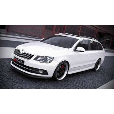 Seitenschweller für Škoda Superb Mk2, Maxton Design (ABS-Kunststoff ohne Oberflächenbehandlung)