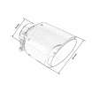 Endrohr 101mm Eingang 70mm Carbon Gloss