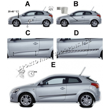 Türseitenschutz - Honda Civic IX, 2013 -, 4 Türen.