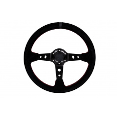 Sportlenkrad WRC Rallye schwarz/rote Naht 350 mm