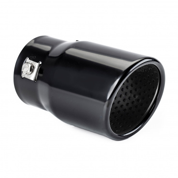 Sportauspuffblende aus Edelstahl schwarz 76 mm Sportauspuffblende aus Edelstahl schwarz 76 mm