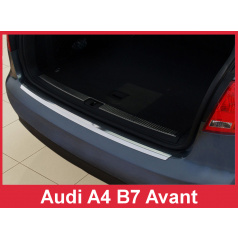 Edelstahlabdeckung - Schwellerschutz für die hintere Stoßstange Audi A4 B7 Combi 2004-08