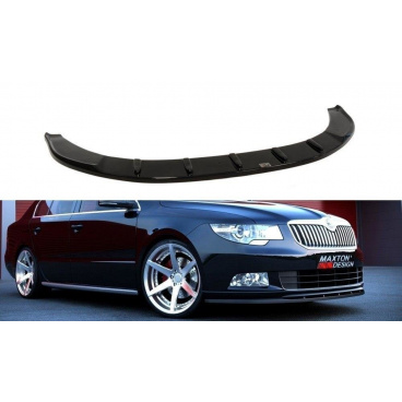 Spoiler unter der Frontstoßstange für Škoda Superb Mk2, Maxton Design (glänzender schwarzer ABS-Kunststoff) Spoiler unter der Frontstoßstange für Škoda Superb Mk2, Maxton Design (glänzender schwarzer ABS-Kunststoff)