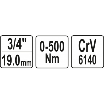 Drehmomentschlüssel 3/4" einstellbar 0-500Nm
