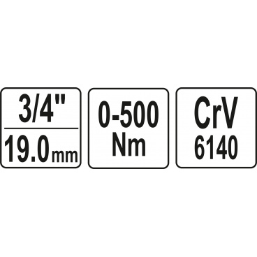 Drehmomentschlüssel 3/4" einstellbar 0-500Nm Drehmomentschlüssel 3/4" einstellbar 0-500Nm