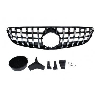 Grill Mercedes-Benz GLC W253 GT-R Look Chrom-Schwarz Glanz
