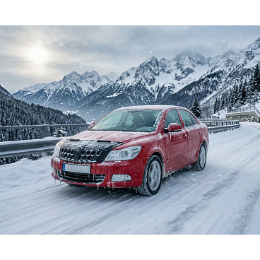 Schwarze Motorhaubenabdeckung für die Vorderseite Škoda Octavia II
