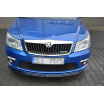 Spoiler unter der vorderen Stoßstange ver.2 für Skoda Octavia RS Facelift Mk2 Facelift, Maxton Design (glänzend schwarzer ABS-Kunststoff)