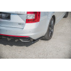 Seitendiffusoren unter der hinteren Stoßstange ver.2 für Skoda Octavia RS Mk3, Maxton Design (Carbon-Look)