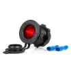 Wasserdichte Zigarettenanzünder-Steckdose mit ROTER LED-Beleuchtung 12/24V AMIO-04219