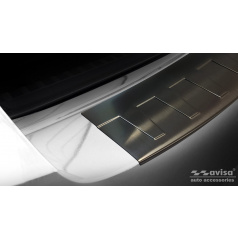 Edelstahlabdeckung, schwarzer Schwellenschutz für die hintere Stoßstange, Škoda Octavia III RS Kombi 2013-19