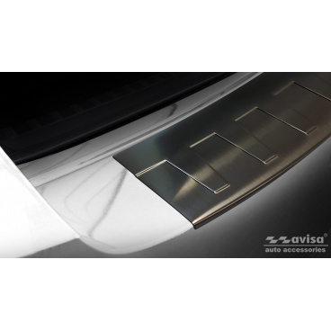 Edelstahlabdeckung, schwarzer Schwellenschutz für die hintere Stoßstange, Škoda Octavia III RS Kombi 2013-19