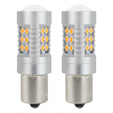 LED-Glühbirnen CANBUS 3030 24SMD 1156 BAU15S PY21W Orange 12V/24V