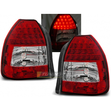 Honda Civic 09.95-02.01 3D-Rückleuchten rot weiß