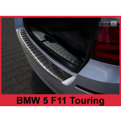 Edelstahlabdeckung - schwarzer Schwellenschutz für die hintere Stoßstange BMW 5 F11 2010-17