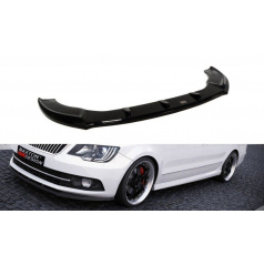 Spoiler unter der Frontstoßstange für Škoda Superb Mk2 Facelift, Maxton Design (glänzender schwarzer ABS-Kunststoff)