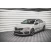 Spoiler unter der vorderen Stoßstange ver.1 für Skoda Octavia III RS Facelift Mk3, schwarz glänzender ABS-Kunststoff
