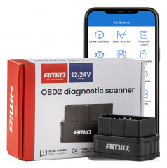 Scanner Tester Diagnoseschnittstelle AMiO ELM327 OBD2 BT PIC25K80 DC24K