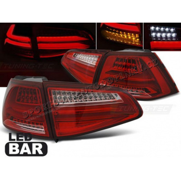 VW Golf 7 2013- Rückleuchten rot weiß LED BAR VW Golf 7 2013- Rückleuchten rot weiß LED BAR