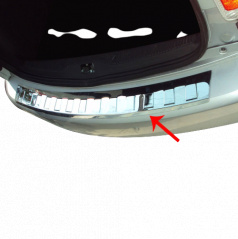 Kantenabdeckung der hinteren Stoßstange aus Edelstahl Omtec Škoda Roomster 2007-15, Dacia Lodgy 2012+