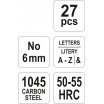 Buchstabenstanzer 6 mm 27 Stk. AZ,&
