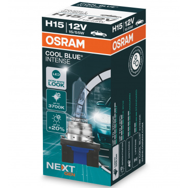 Halogenlampe Osram H15 12V 15/55W PGJ23t-1 Cool Blue INTENSE Next Gen. 3700K Halogenlampe Osram H15 12V 15/55W PGJ23t-1 Cool Blue INTENSE Next Gen. 3700K