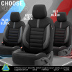 OTOM LIMITED 102 BLACK/GREY 3-ZIP Autositzbezug-Set