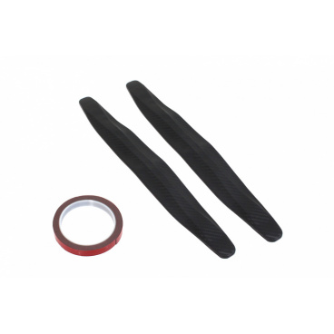 Schwarze Stoßstangenabdeckung 400x53 mm 2 Stück mit Kleber Schwarze Stoßstangenabdeckung 400x53 mm 2 Stück mit Kleber