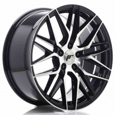 JR Wheels JR28 18x8,5 ET40 5x112 Glänzend Schwarz mit bearbeiteter Front