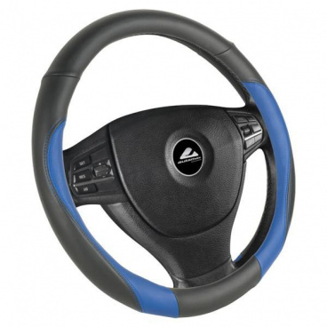 Lenkradbezug schwarz/blau M