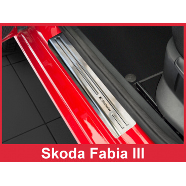 Einstiegsleisten aus Edelstahl, 4 Stück, Škoda Fabia III 2014-16 Einstiegsleisten aus Edelstahl, 4 Stück, Škoda Fabia III 2014-16