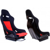 Sporthartschale A1 RACING GTR schwarz/roter Velours
