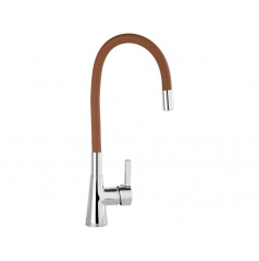 Flexibler Waschbeckenhahn – braun