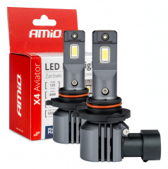 LED-Lampen X4-Serie AVIATOR HB3 9005 HIR1 9011 H10 6500K max 44W AMIO-03766