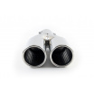 Auspuffende aus Edelstahl, doppelt 2x63 mm