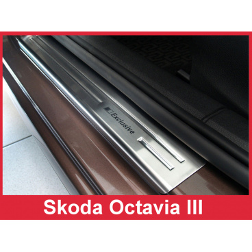 Einstiegsleisten aus Edelstahl, 4 Stück, Škoda Octavia III 2013-16 Einstiegsleisten aus Edelstahl, 4 Stück, Škoda Octavia III 2013-16