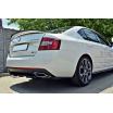Mittelspoiler für Heckstoßstange für Skoda Octavia RS Facelift Mk3, Maxton Design (glänzend schwarzer ABS-Kunststoff)