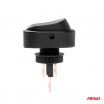 Ovaler Wippschalter mit roter LED-Diode