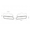 Endrohr 180x80mm Eingang 60mm BMW 525 Poliert Set