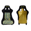 Sportstuhl SLIDE KS2 Premium Camouflage Dunkelgrün Velur & Gelber Glitzer