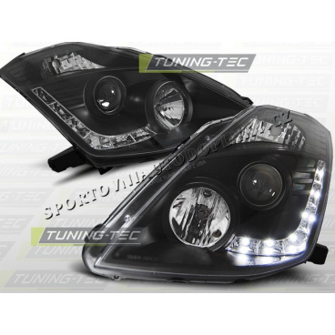 NISSAN 350Z 2003-05 FRONT CLEAR LIGHTS DAYLIGHT LED BLACK NISSAN 350Z 2003-05 FRONT CLEAR LIGHTS DAYLIGHT LED BLACK