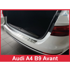 Edelstahlabdeckung - Schwellenschutz für die hintere Stoßstange Audi A4 B9 Avant 2015-16