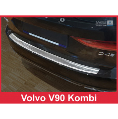 Edelstahlabdeckung – Schwellenschutz für die hintere Stoßstange Volvo V 90 2016+